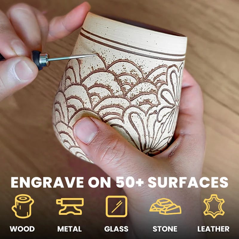Electric Engraving Pen Kit with Multiples Drills Bits _ DIY Craving Tool.