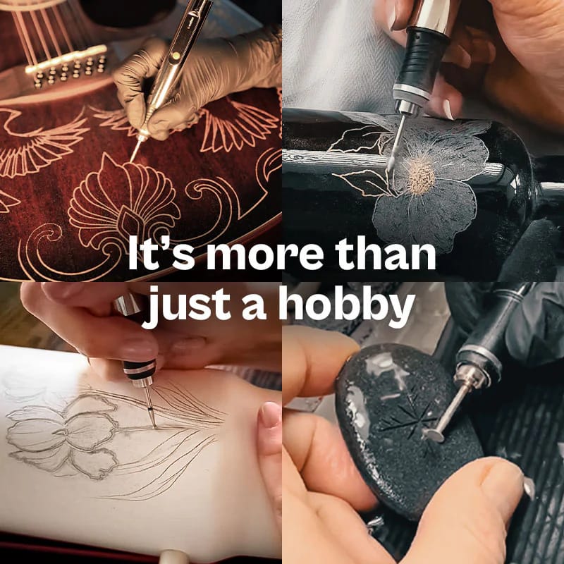 Electric Engraving Pen Kit with Multiples Drills Bits _ DIY Craving Tool.